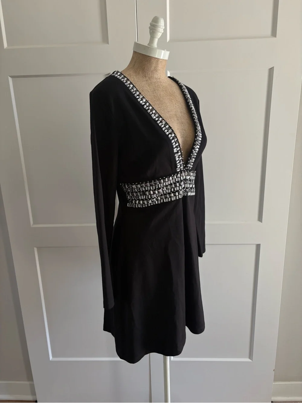 Venus Black Dress Long Sleeve Size 8 NEW